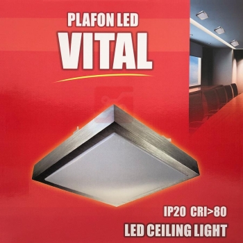 PLAFON LED VITAL 24W 4000K 372x372MM 230V SREBRNY-105720