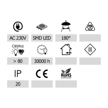 PLAFON LED WILTON 24W 4000K SZARY RAL 7047-105753