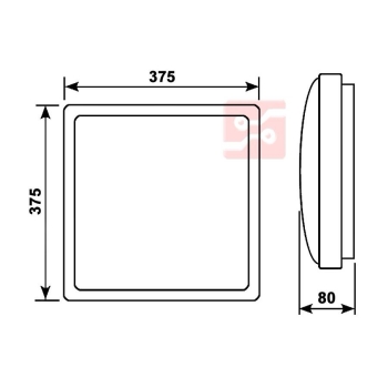 PLAFON LED WILTON 24W 4000K SZARY RAL 7047-105754