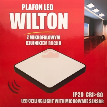 PLAFON LED WILTON 24W 4000K CZUJNIK RUCHU ANTRACYT-105768