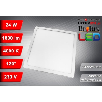 PANEL LED NATYNKOWY GERRY 24W 4000K 282x282x28MM 230V BIAŁY-116326